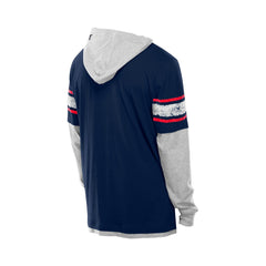 Houston Texans New Era Twofer Layered Long Sleeve Hoodie T-Shirt - Navy for sale