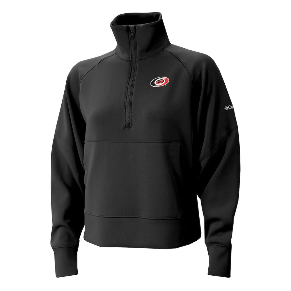 Carolina Hurricanes Columbia Women's Wickhams Hills Raglan Omni-Wick Half-Zip Pullover Black