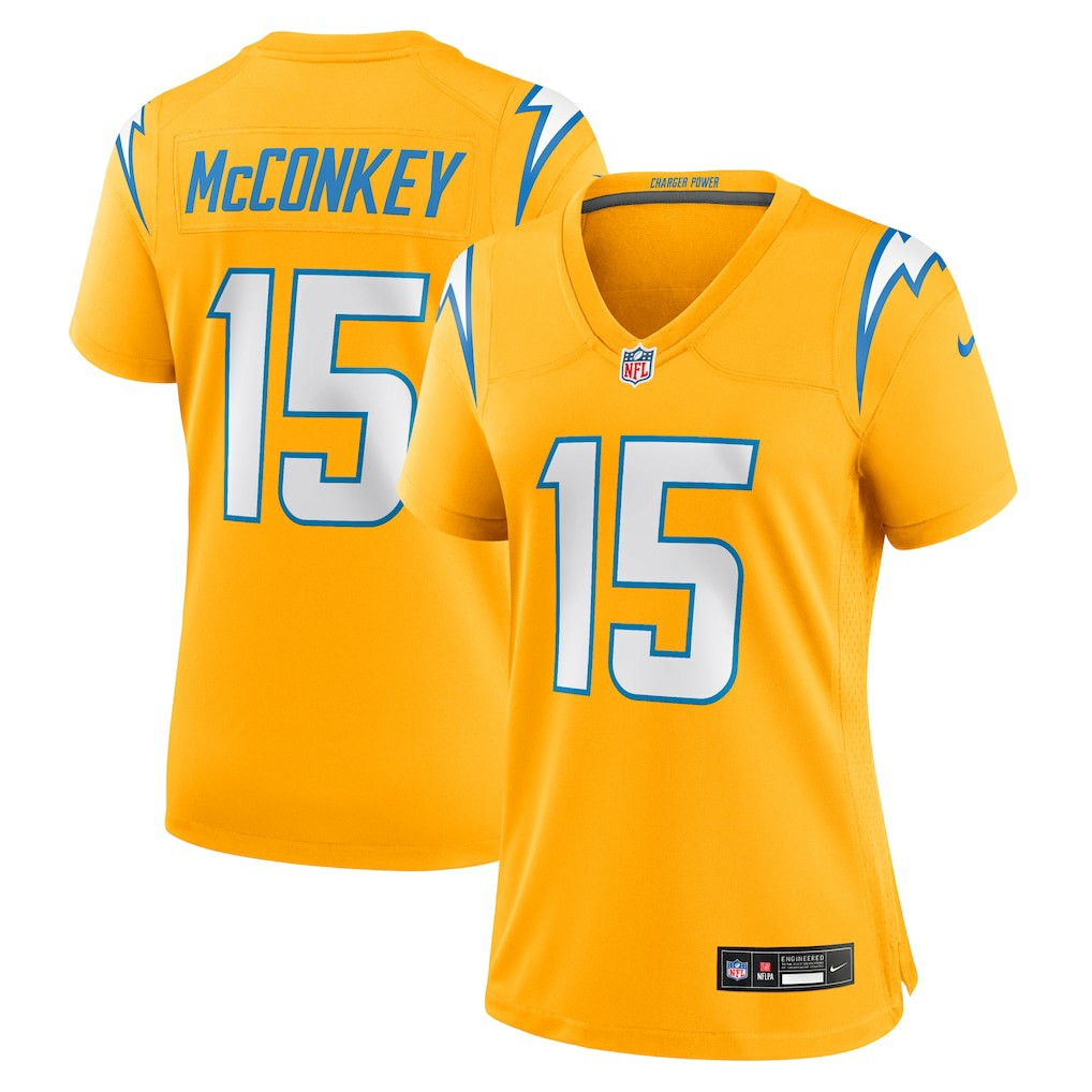 Ladd McConkey Los Angeles Chargers Women's Alternate Charger Power Game Jersey - Gold | Nike discount