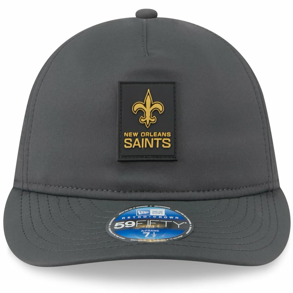 New Orleans Saints New Era 2025 Sideline Cold Weather Retro Crown 59FIFTY Fitted Hat - Charcoal outlet