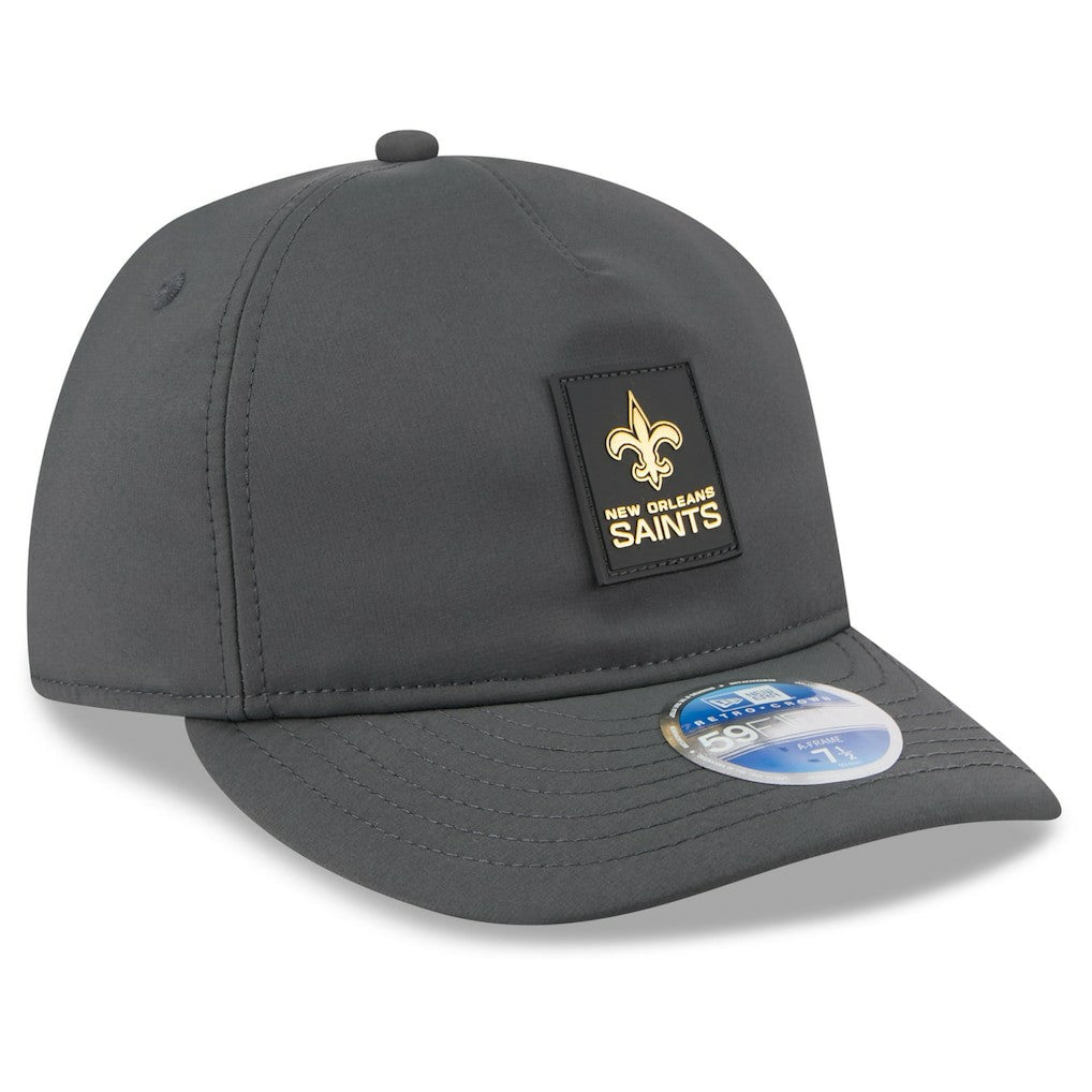 New Orleans Saints New Era 2025 Sideline Cold Weather Retro Crown 59FIFTY Fitted Hat - Charcoal outlet