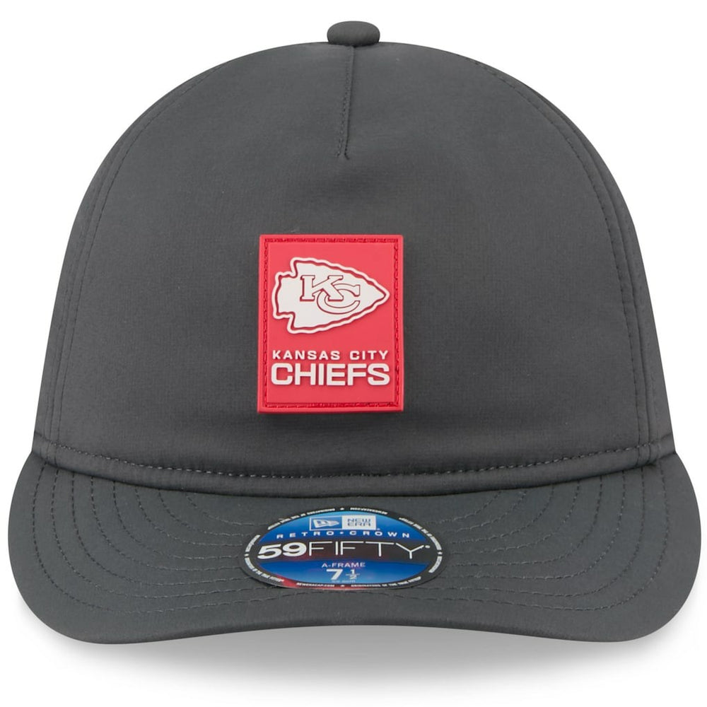 Kansas City Chiefs New Era 2025 Sideline Cold Weather Retro Crown 59FIFTY Fitted Hat - Charcoal on sale