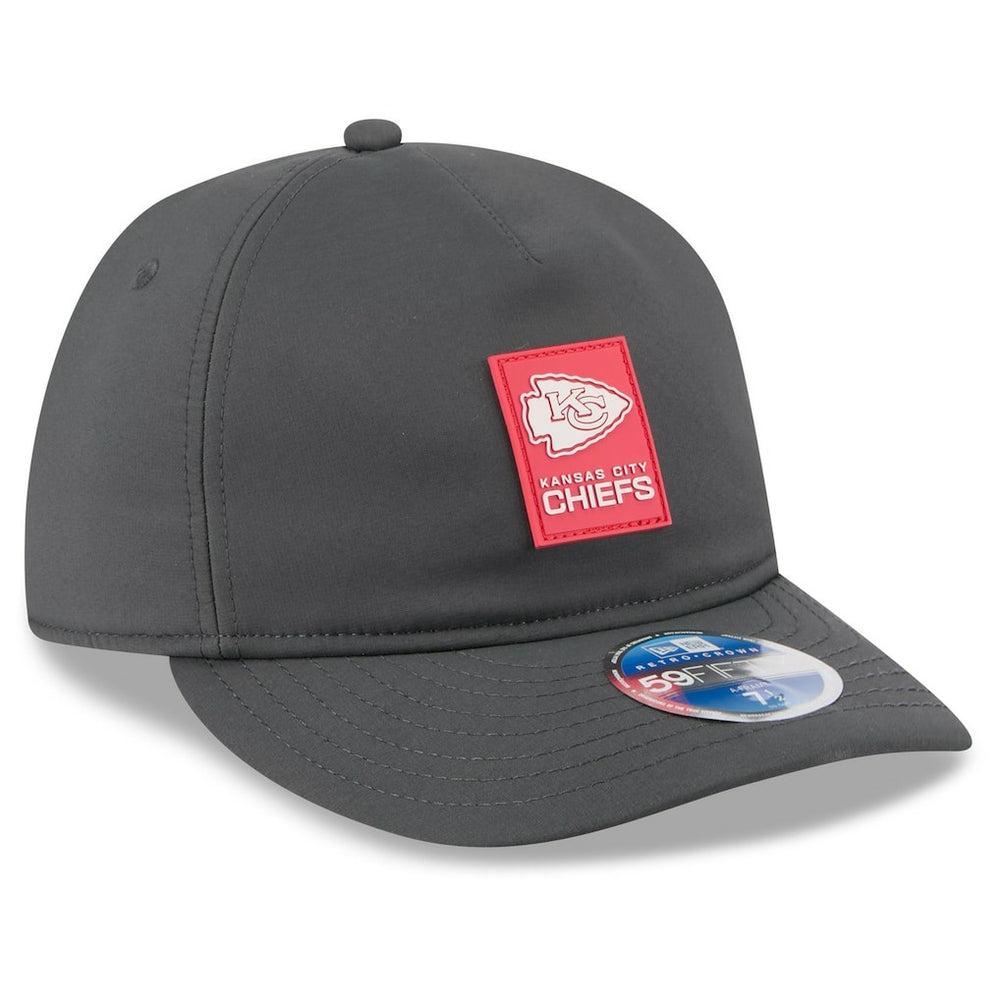 Kansas City Chiefs New Era 2025 Sideline Cold Weather Retro Crown 59FIFTY Fitted Hat - Charcoal on sale