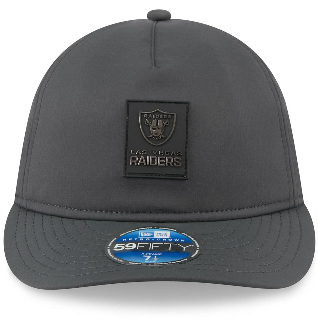 Las Vegas Raiders New Era 2025 Sideline Cold Weather Retro Crown 59FIFTY Fitted Hat - Charcoal sale