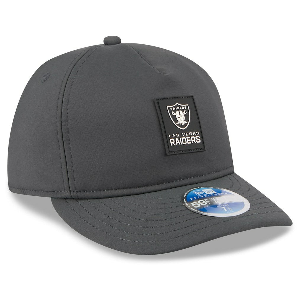Las Vegas Raiders New Era 2025 Sideline Cold Weather Retro Crown 59FIFTY Fitted Hat - Charcoal sale