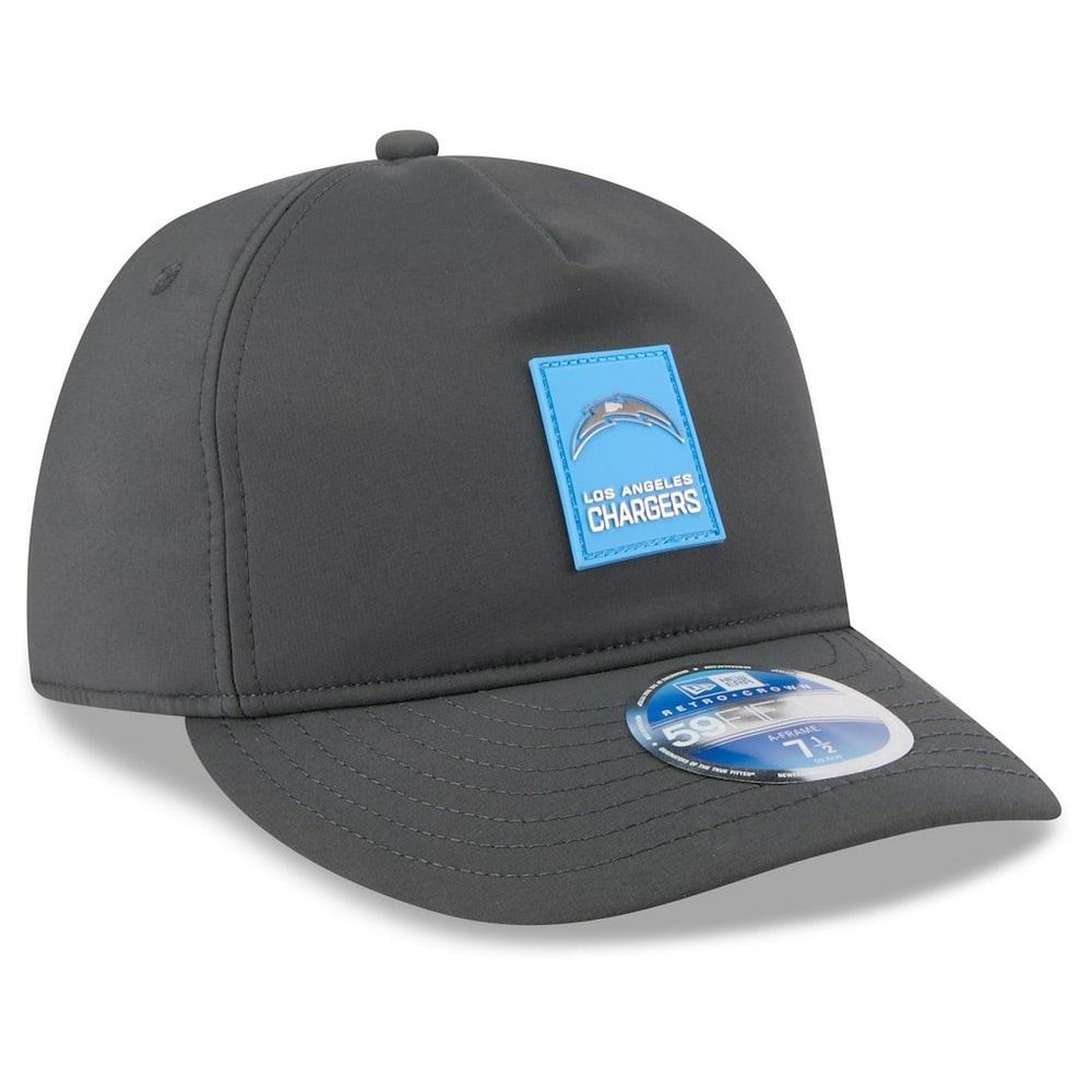 Los Angeles Chargers New Era 2025 Sideline Cold Weather Retro Crown 59FIFTY Fitted Hat - Charcoal online