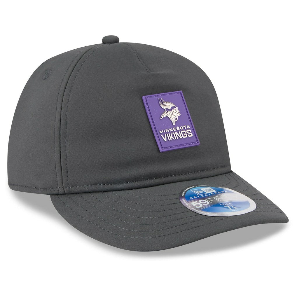 Minnesota Vikings New Era 2025 Sideline Cold Weather Retro Crown 59FIFTY Fitted Hat - Charcoal online
