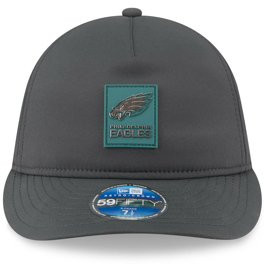 Philadelphia Eagles New Era 2025 Sideline Cold Weather Retro Crown 59FIFTY Fitted Hat - Charcoal for sale