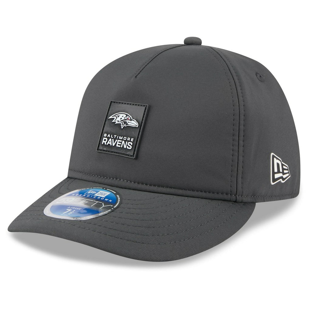 Baltimore Ravens New Era 2025 Sideline Cold Weather Retro Crown 59FIFTY Fitted Hat - Charcoal cheap