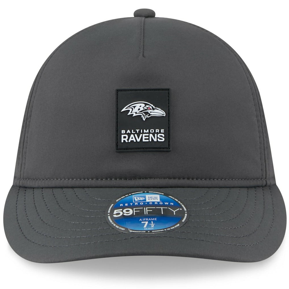 Baltimore Ravens New Era 2025 Sideline Cold Weather Retro Crown 59FIFTY Fitted Hat - Charcoal cheap