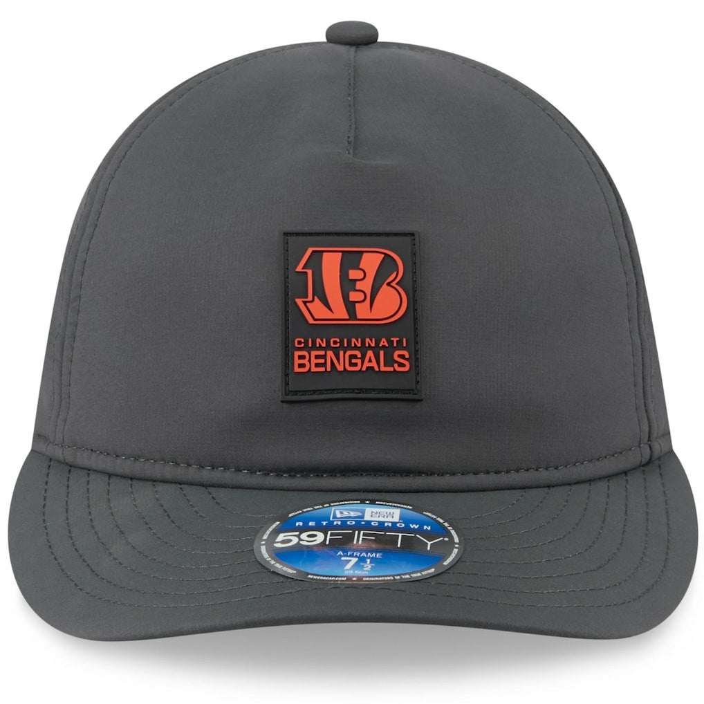 Cincinnati Bengals New Era 2025 Sideline Cold Weather Retro Crown 59FIFTY Fitted Hat - Charcoal outlet