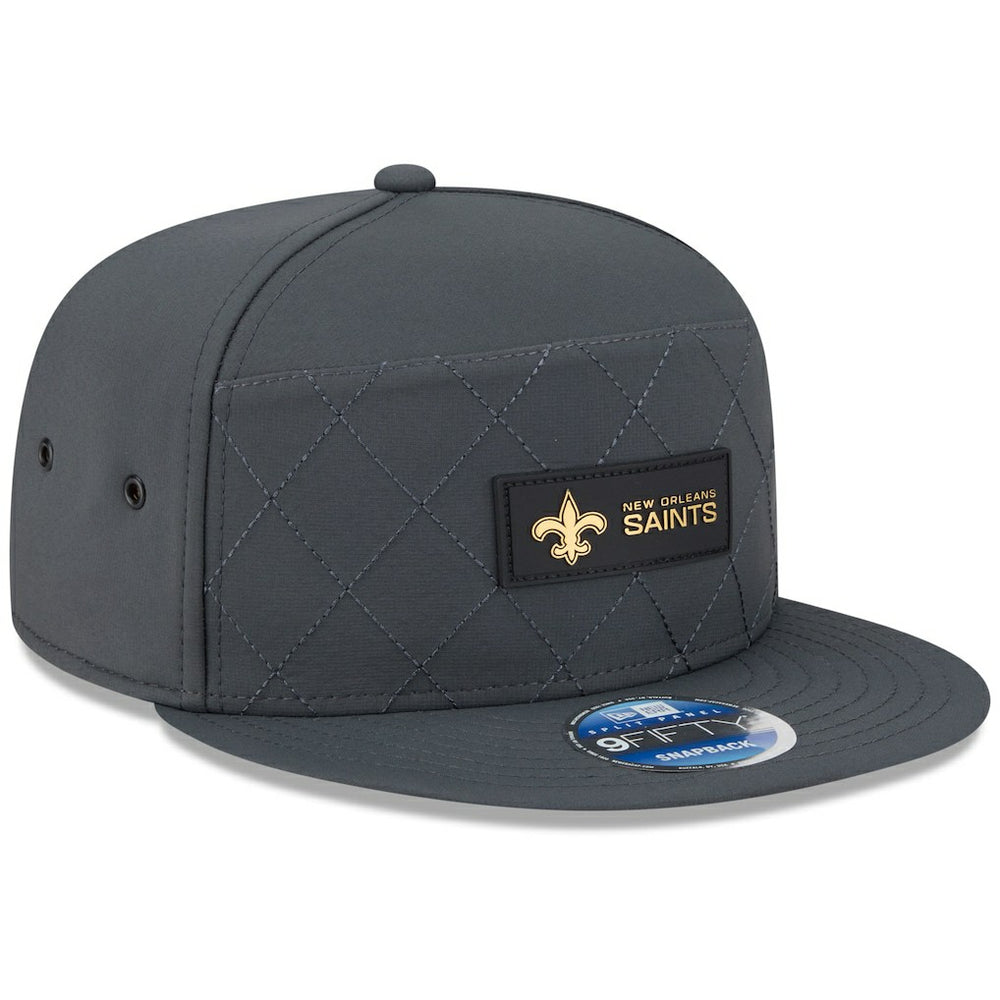 New Orleans Saints New Era 2025 Sideline Cold Weather Split Panel 9FIFTY Snapback Hat - Charcoal cheap