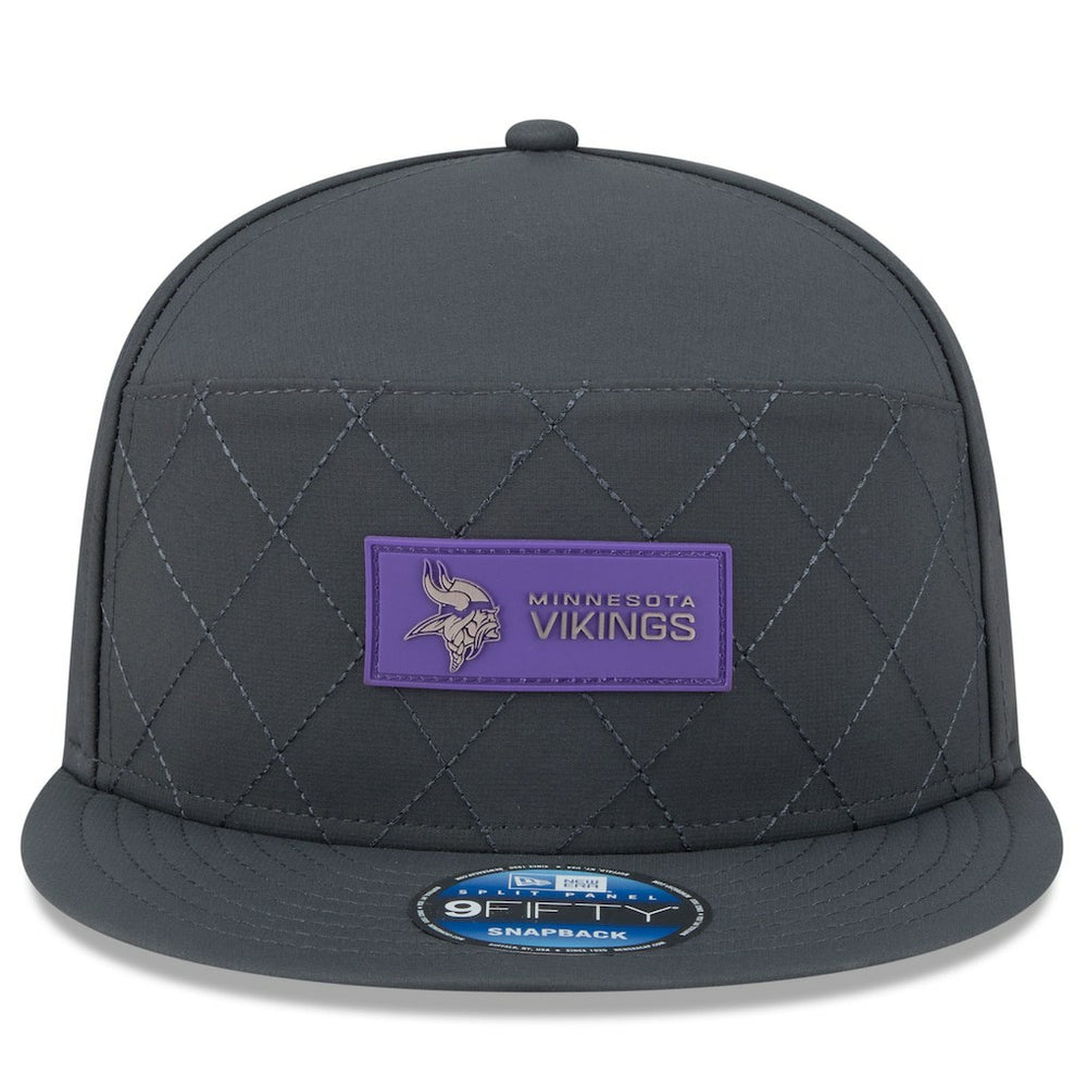 Minnesota Vikings New Era 2025 Sideline Cold Weather Split Panel 9FIFTY Snapback Hat - Charcoal cheap