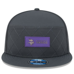 Minnesota Vikings New Era 2025 Sideline Cold Weather Split Panel 9FIFTY Snapback Hat - Charcoal cheap