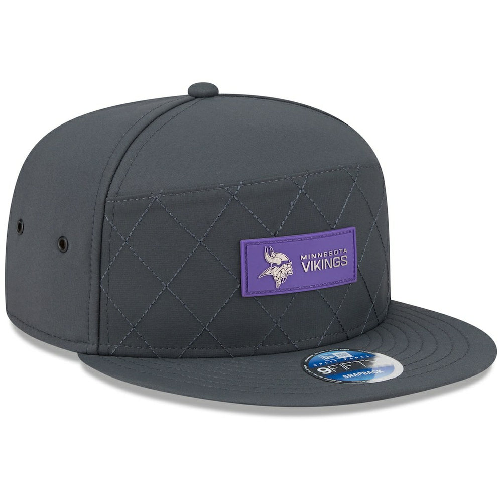 Minnesota Vikings New Era 2025 Sideline Cold Weather Split Panel 9FIFTY Snapback Hat - Charcoal cheap