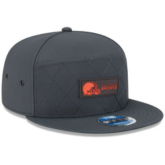 Cleveland Browns New Era 2025 Sideline Cold Weather Split Panel 9FIFTY Snapback Hat - Charcoal online