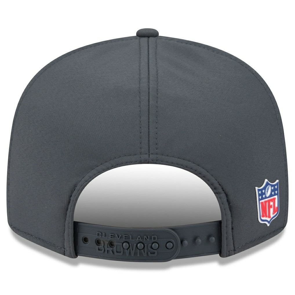 Cleveland Browns New Era 2025 Sideline Cold Weather Split Panel 9FIFTY Snapback Hat - Charcoal online