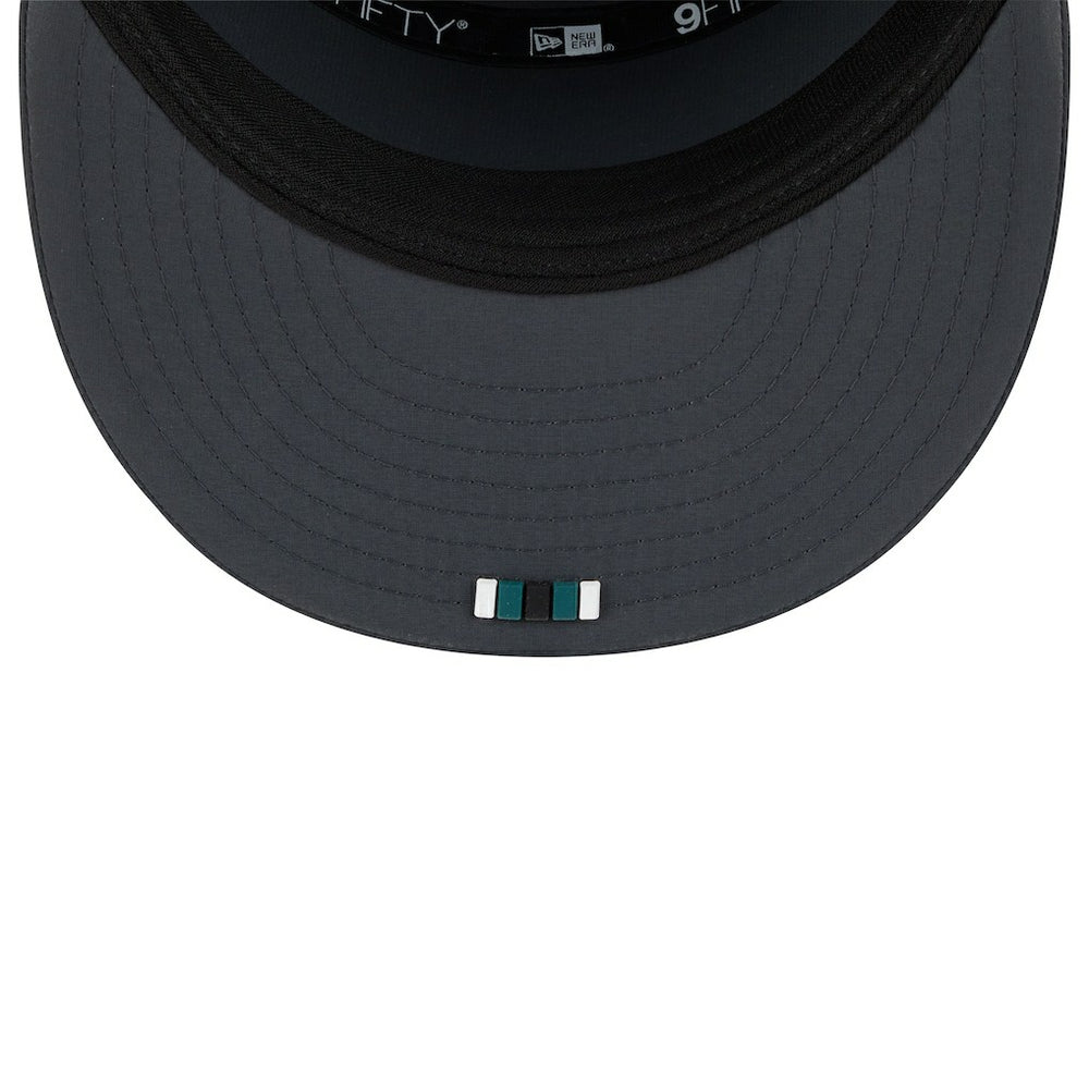Philadelphia Eagles New Era 2025 Sideline Cold Weather Split Panel 9FIFTY Snapback Hat - Charcoal cheap