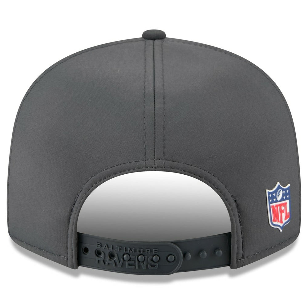 Baltimore Ravens New Era 2025 Sideline Cold Weather Split Panel 9FIFTY Snapback Hat - Charcoal for sale
