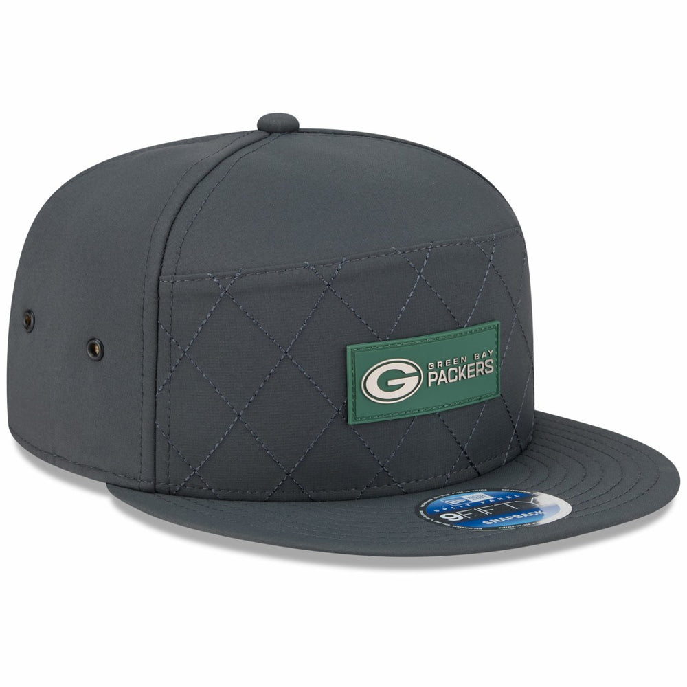 Green Bay Packers New Era 2025 Sideline Cold Weather Split Panel 9FIFTY Snapback Hat - Charcoal online