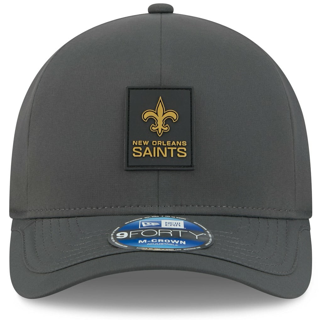 New Orleans Saints New Era 2025 Sideline Cold Weather 9FORTY M-Crown Adjustable Hat - Charcoal on sale