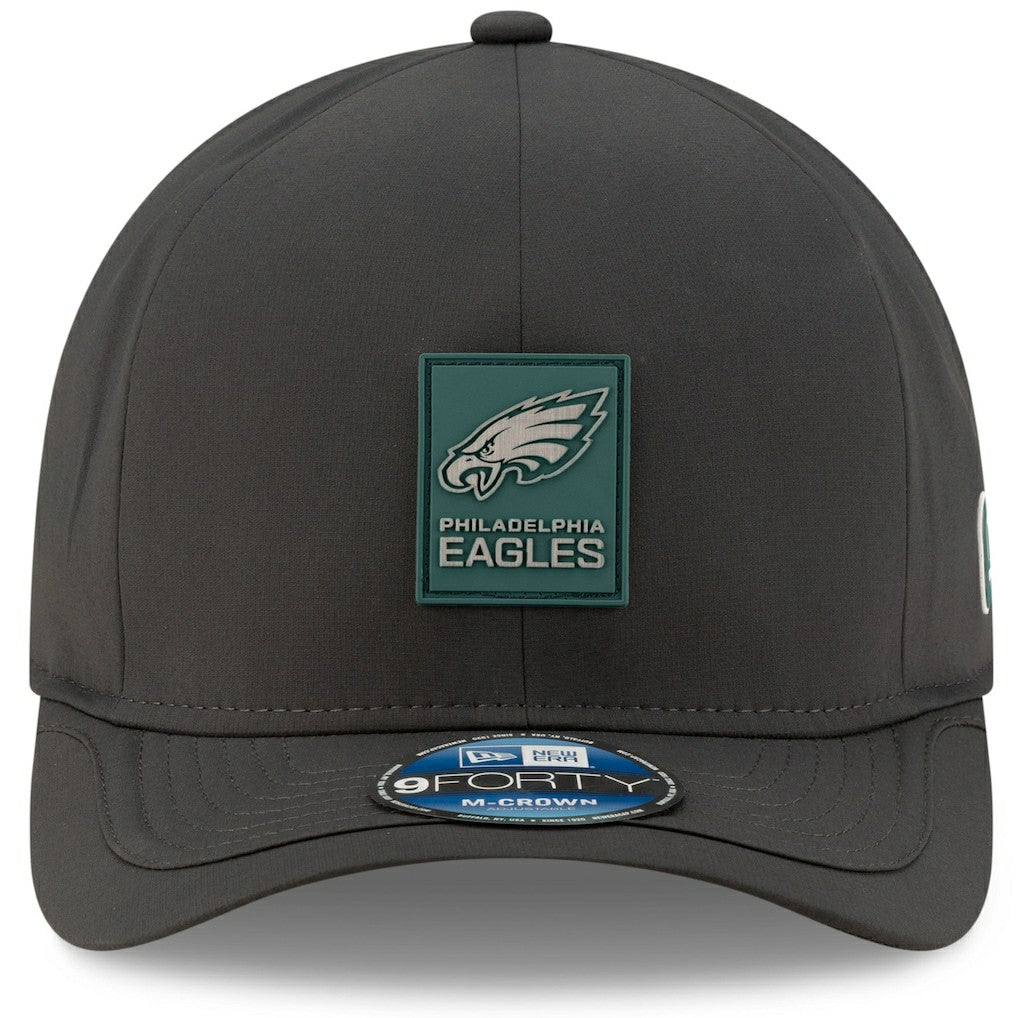 Philadelphia Eagles New Era 2025 Sideline Cold Weather 9FORTY M-Crown Adjustable Hat - Charcoal cheap