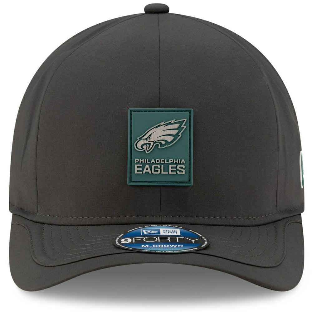 Philadelphia Eagles New Era 2025 Sideline Cold Weather 9FORTY M-Crown Adjustable Hat - Charcoal cheap