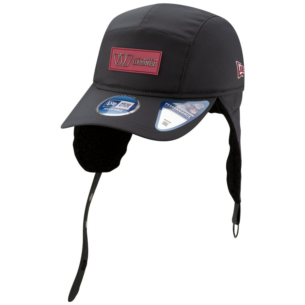 Washington Commanders New Era 2025 Sideline Cold Weather Runner Dog Ear Adjustable Hat - Charcoal cheap