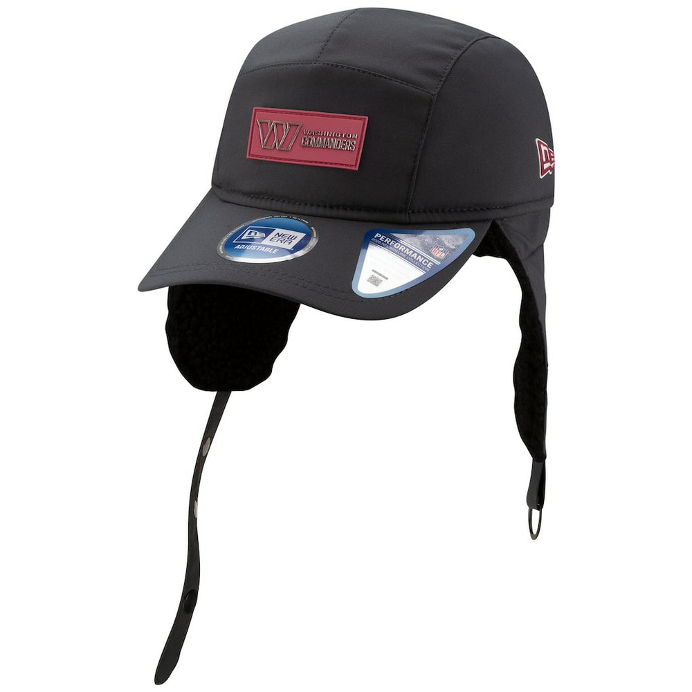 Washington Commanders New Era 2025 Sideline Cold Weather Runner Dog Ear Adjustable Hat - Charcoal cheap