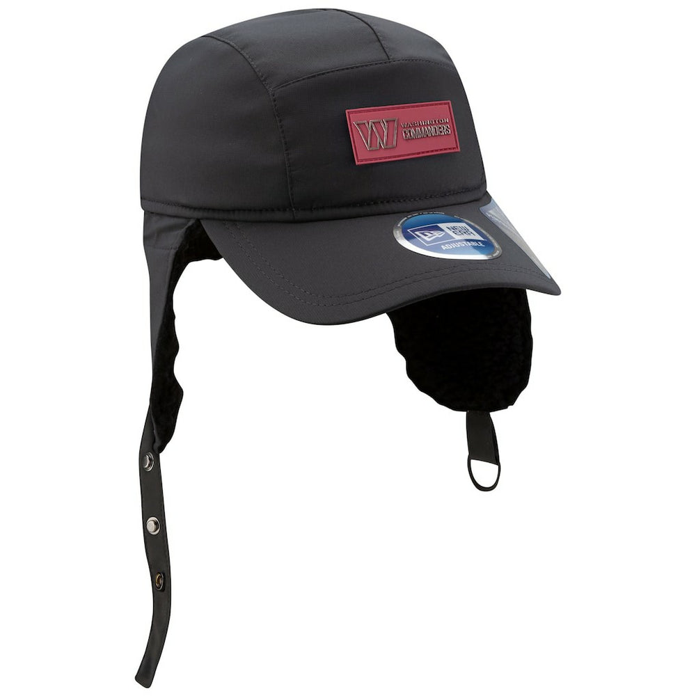 Washington Commanders New Era 2025 Sideline Cold Weather Runner Dog Ear Adjustable Hat - Charcoal cheap