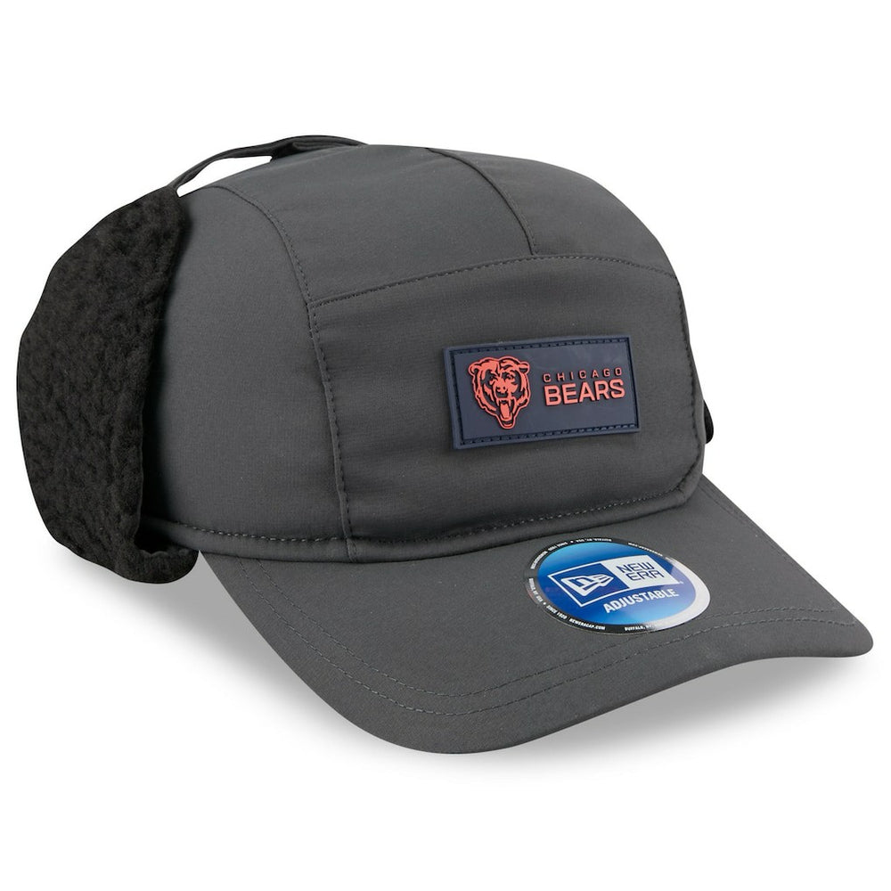 Chicago Bears New Era 2025 Sideline Cold Weather Runner Dog Ear Adjustable Hat - Charcoal discount