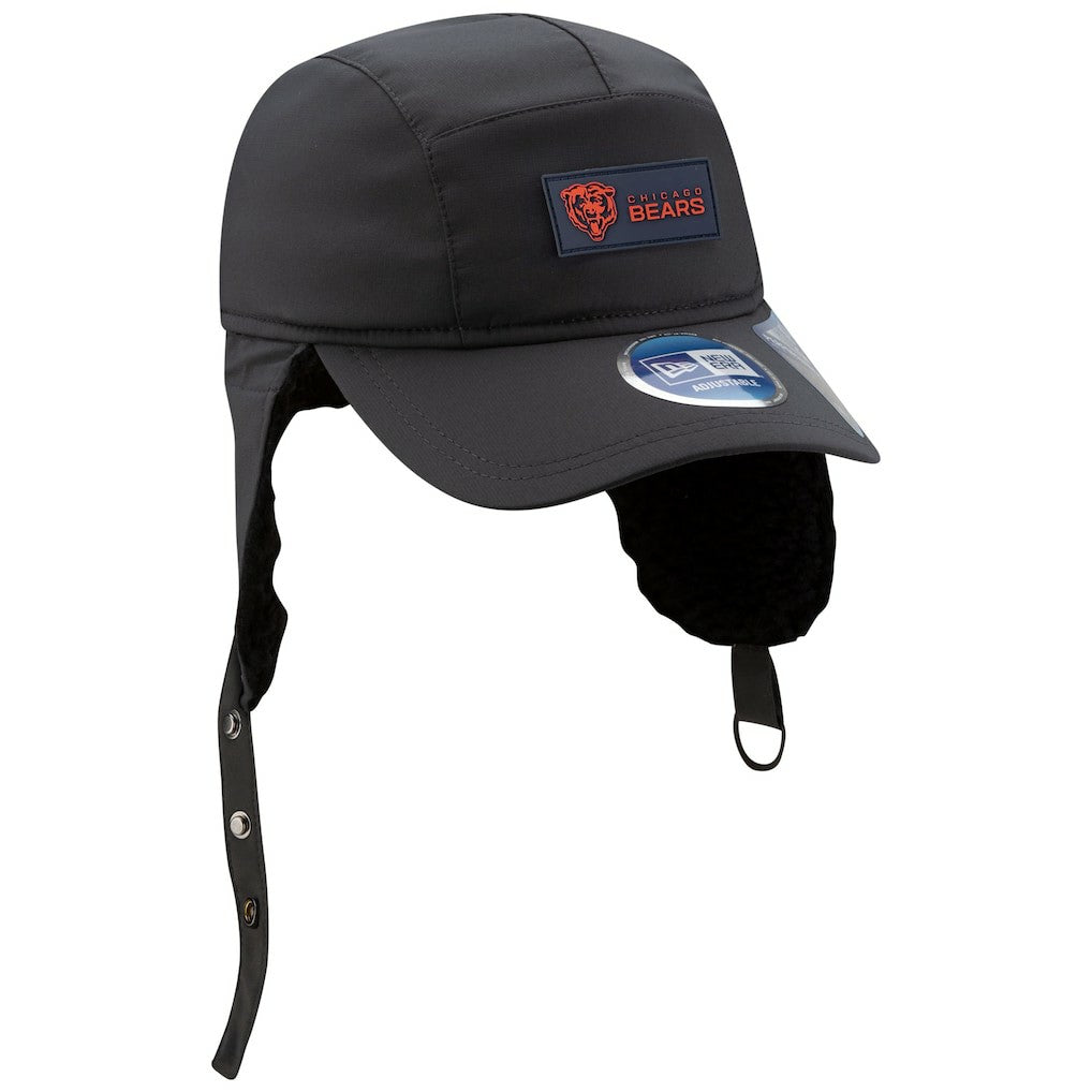 Chicago Bears New Era 2025 Sideline Cold Weather Runner Dog Ear Adjustable Hat - Charcoal discount