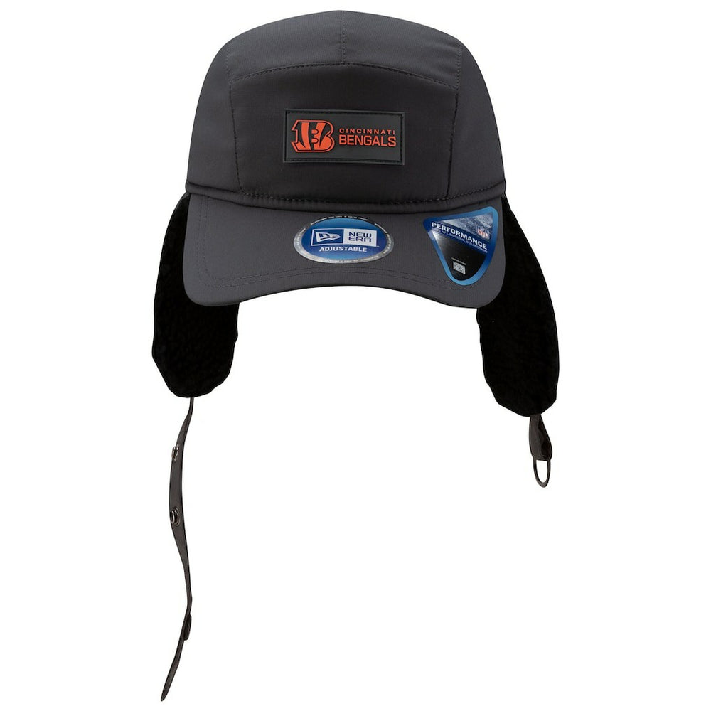 Cincinnati Bengals New Era 2025 Sideline Cold Weather Runner Dog Ear Adjustable Hat - Charcoal cheap