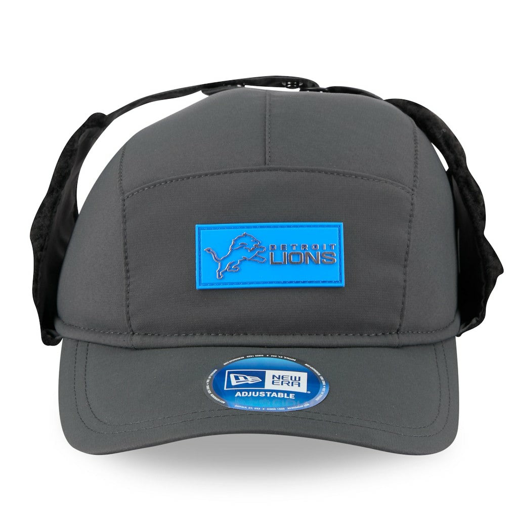 Detroit Lions New Era 2025 Sideline Cold Weather Runner Dog Ear Adjustable Hat - Charcoal on sale