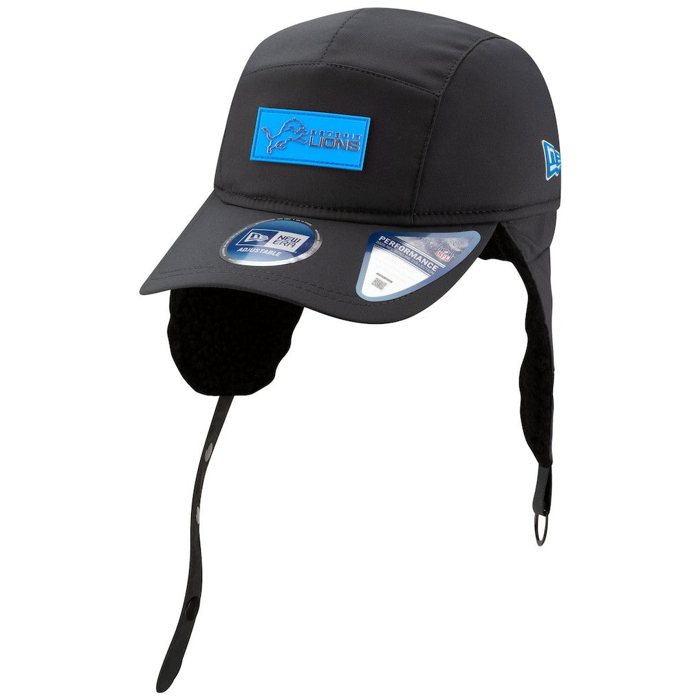 Detroit Lions New Era 2025 Sideline Cold Weather Runner Dog Ear Adjustable Hat - Charcoal on sale