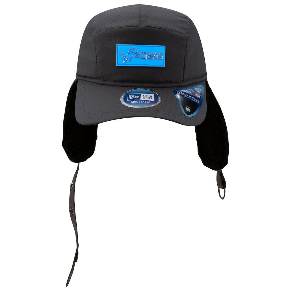 Detroit Lions New Era 2025 Sideline Cold Weather Runner Dog Ear Adjustable Hat - Charcoal on sale