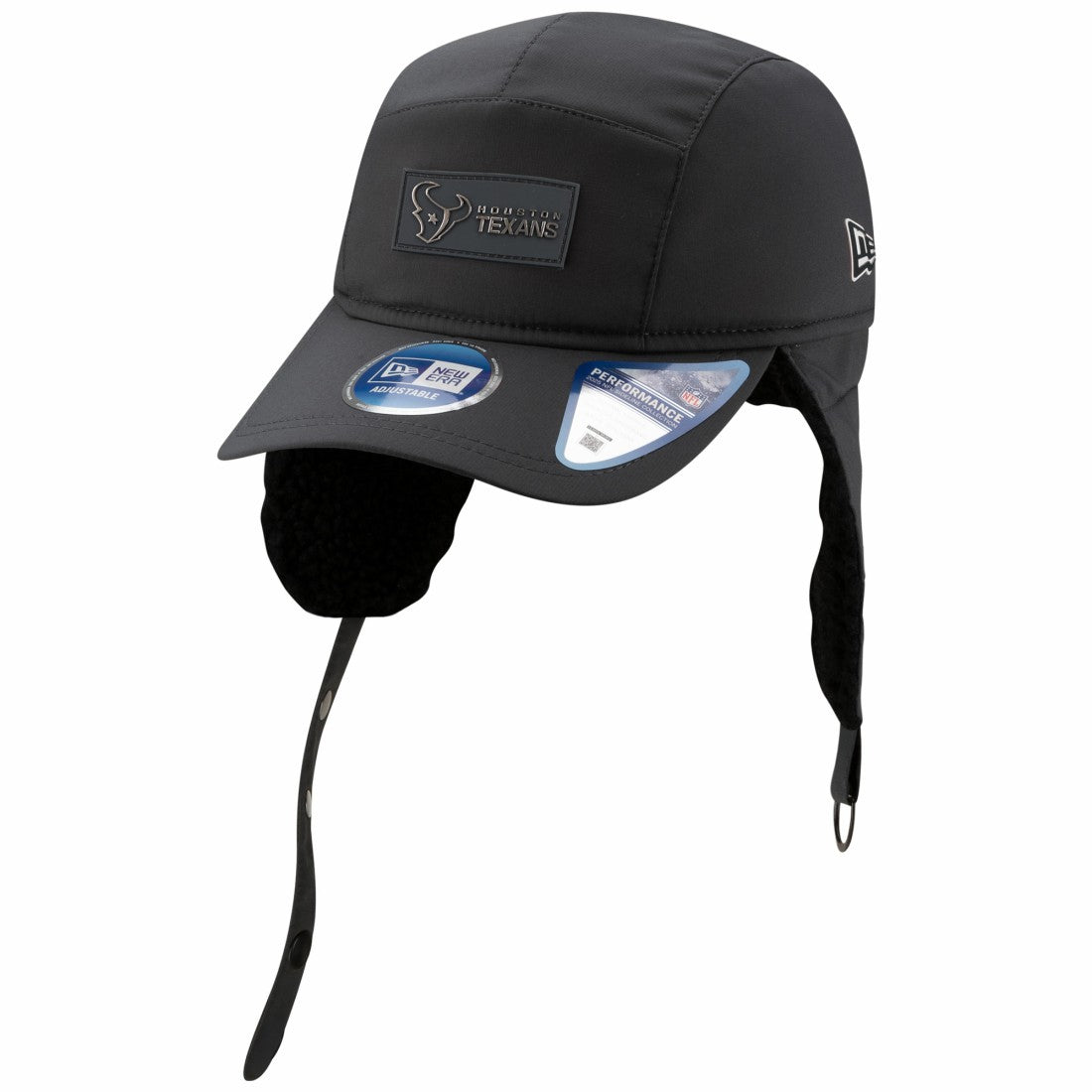 Houston Texans New Era 2025 Sideline Cold Weather Runner Dog Ear Adjustable Hat - Charcoal discount