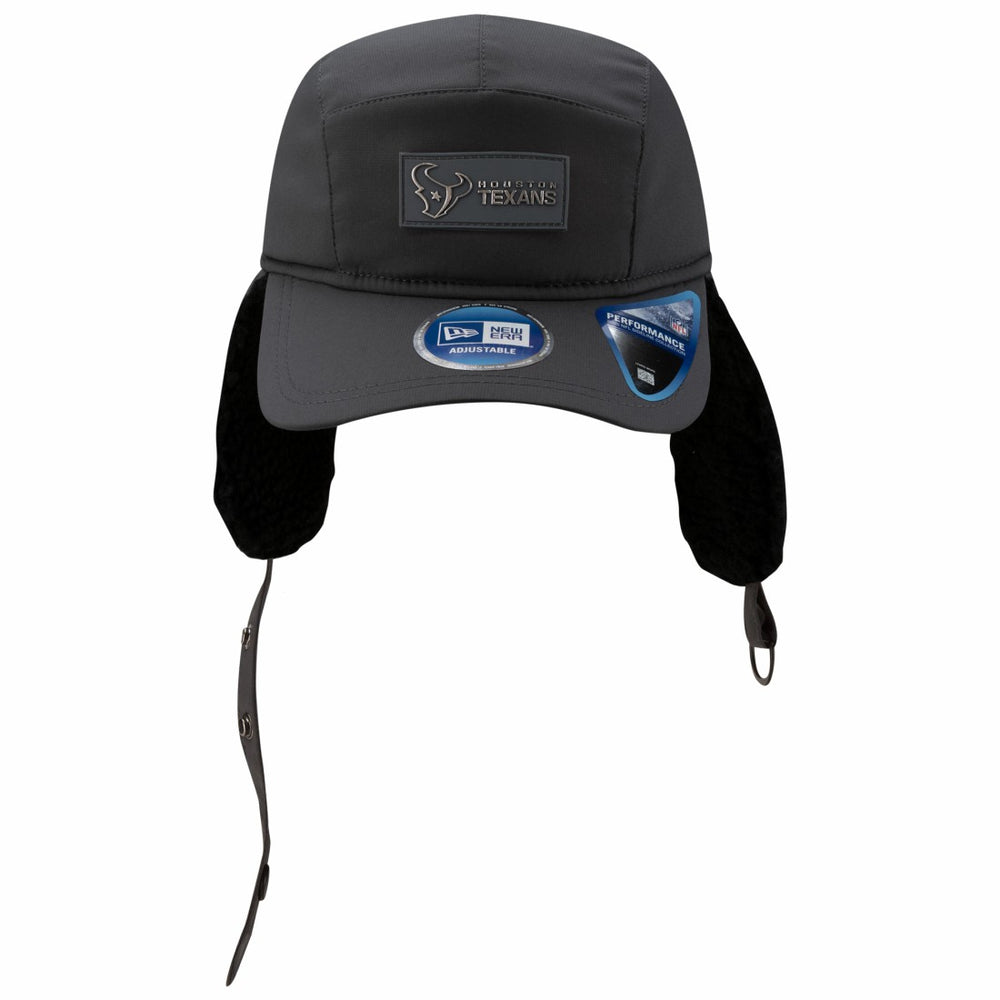 Houston Texans New Era 2025 Sideline Cold Weather Runner Dog Ear Adjustable Hat - Charcoal discount