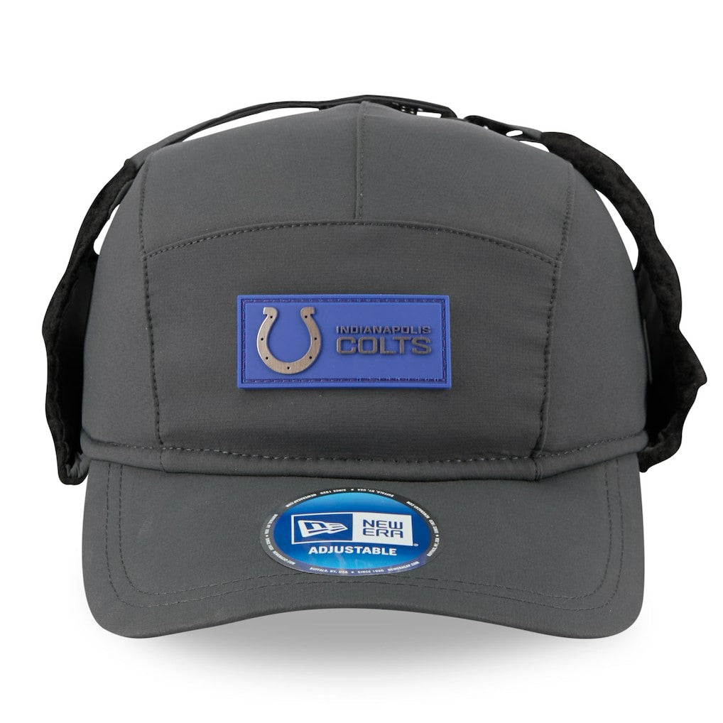 Indianapolis Colts New Era 2025 Sideline Cold Weather Runner Dog Ear Adjustable Hat - Charcoal for sale