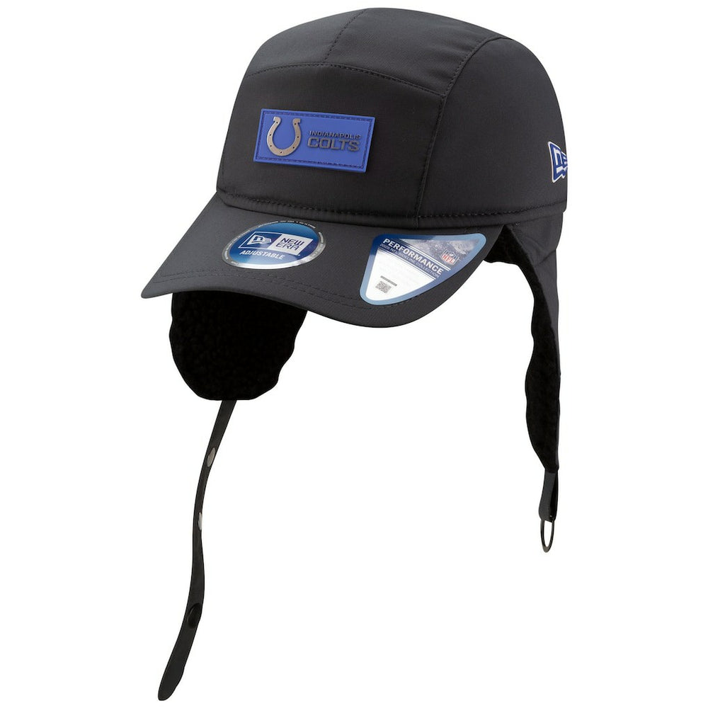 Indianapolis Colts New Era 2025 Sideline Cold Weather Runner Dog Ear Adjustable Hat - Charcoal for sale
