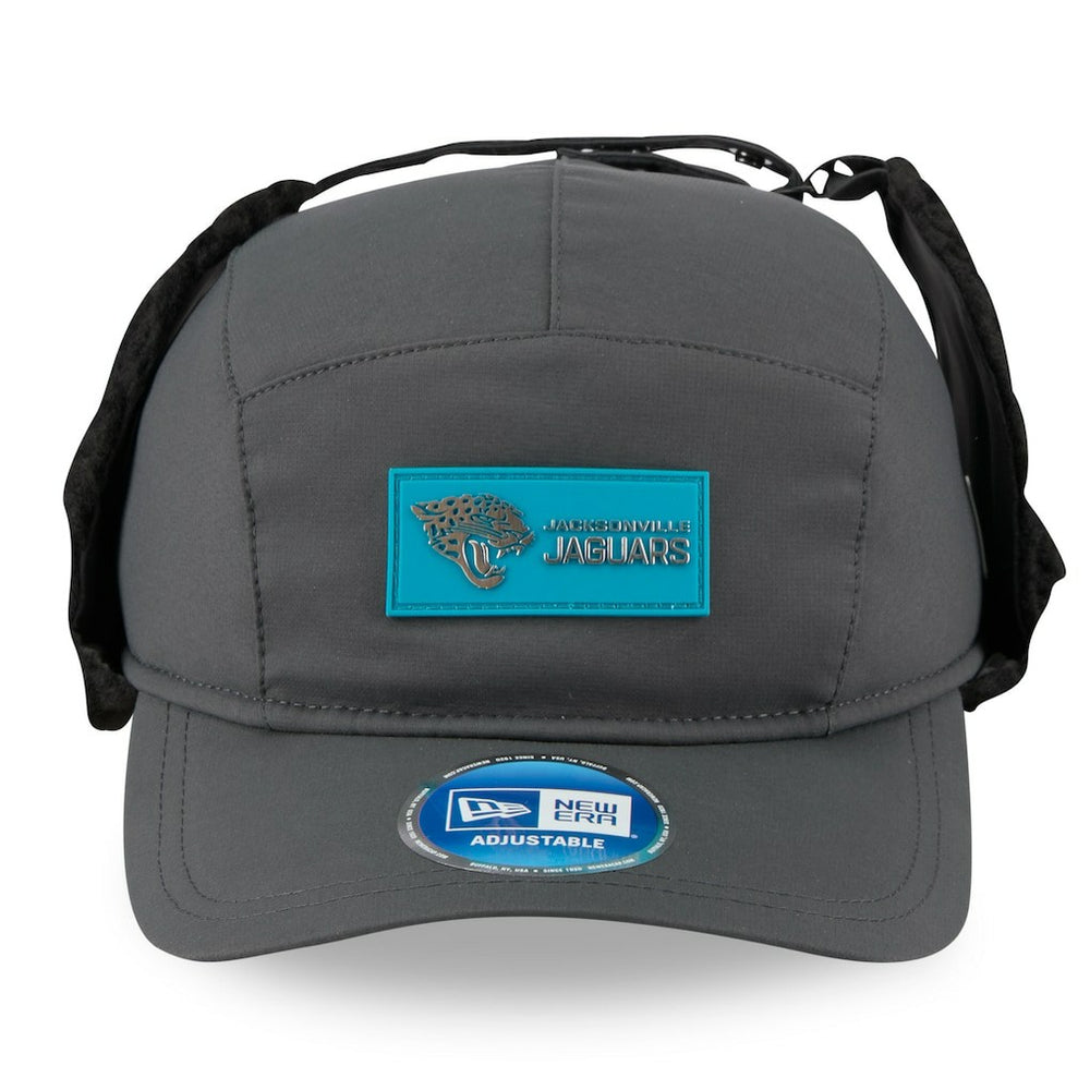 Jacksonville Jaguars New Era 2025 Sideline Cold Weather Runner Dog Ear Adjustable Hat - Charcoal cheap