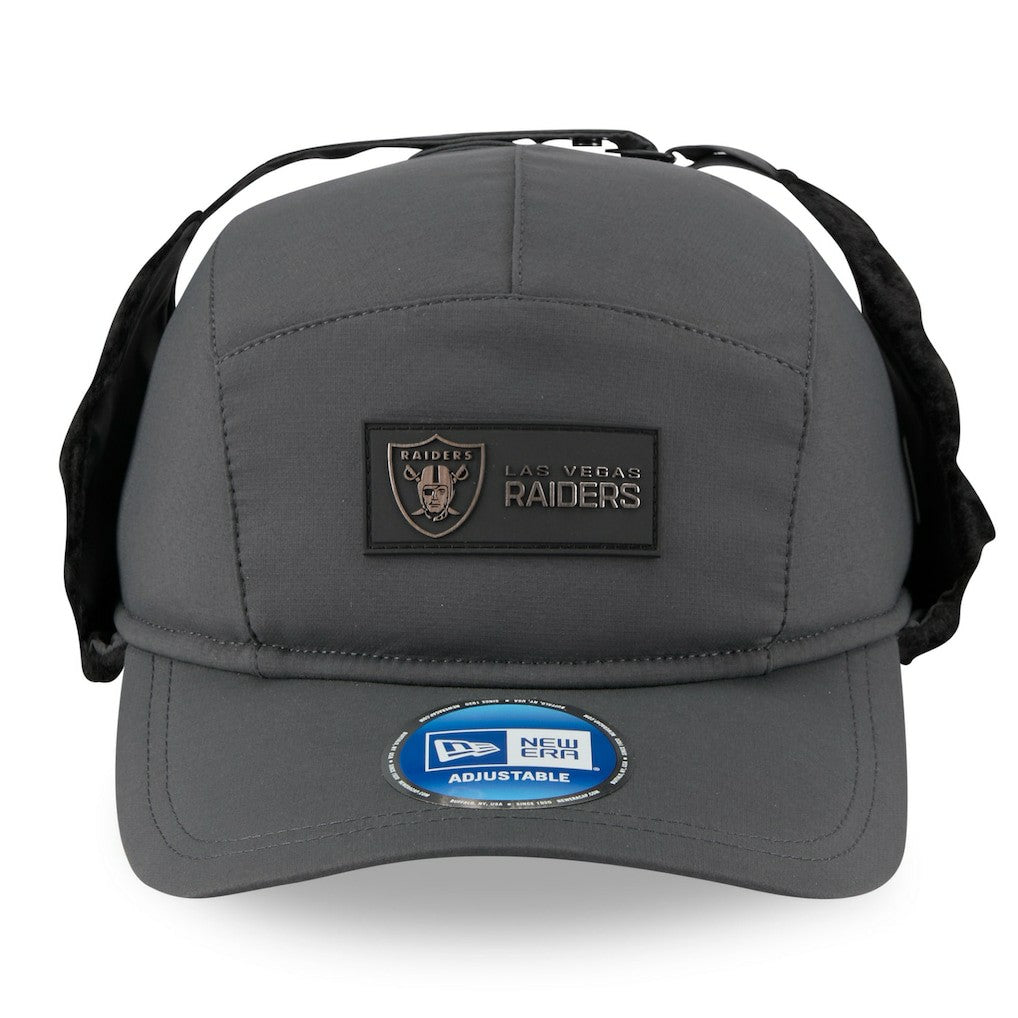 Las Vegas Raiders New Era 2025 Sideline Cold Weather Runner Dog Ear Adjustable Hat - Charcoal online