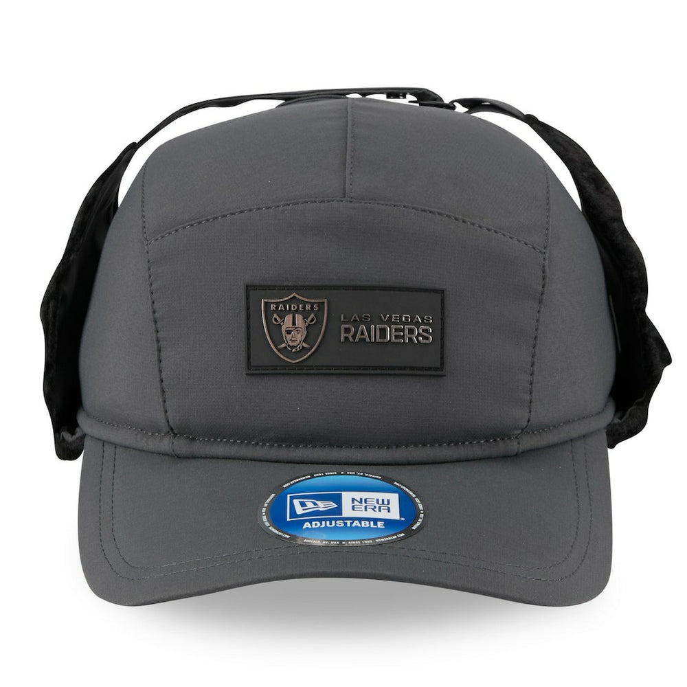 Las Vegas Raiders New Era 2025 Sideline Cold Weather Runner Dog Ear Adjustable Hat - Charcoal online
