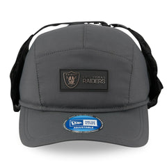Las Vegas Raiders New Era 2025 Sideline Cold Weather Runner Dog Ear Adjustable Hat - Charcoal online