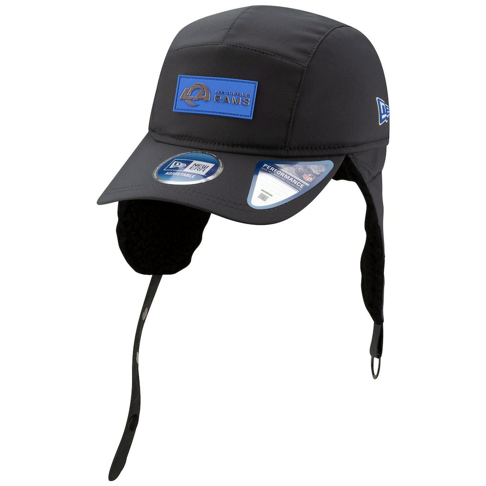 Los Angeles Rams New Era 2025 Sideline Cold Weather Runner Dog Ear Adjustable Hat - Charcoal outlet