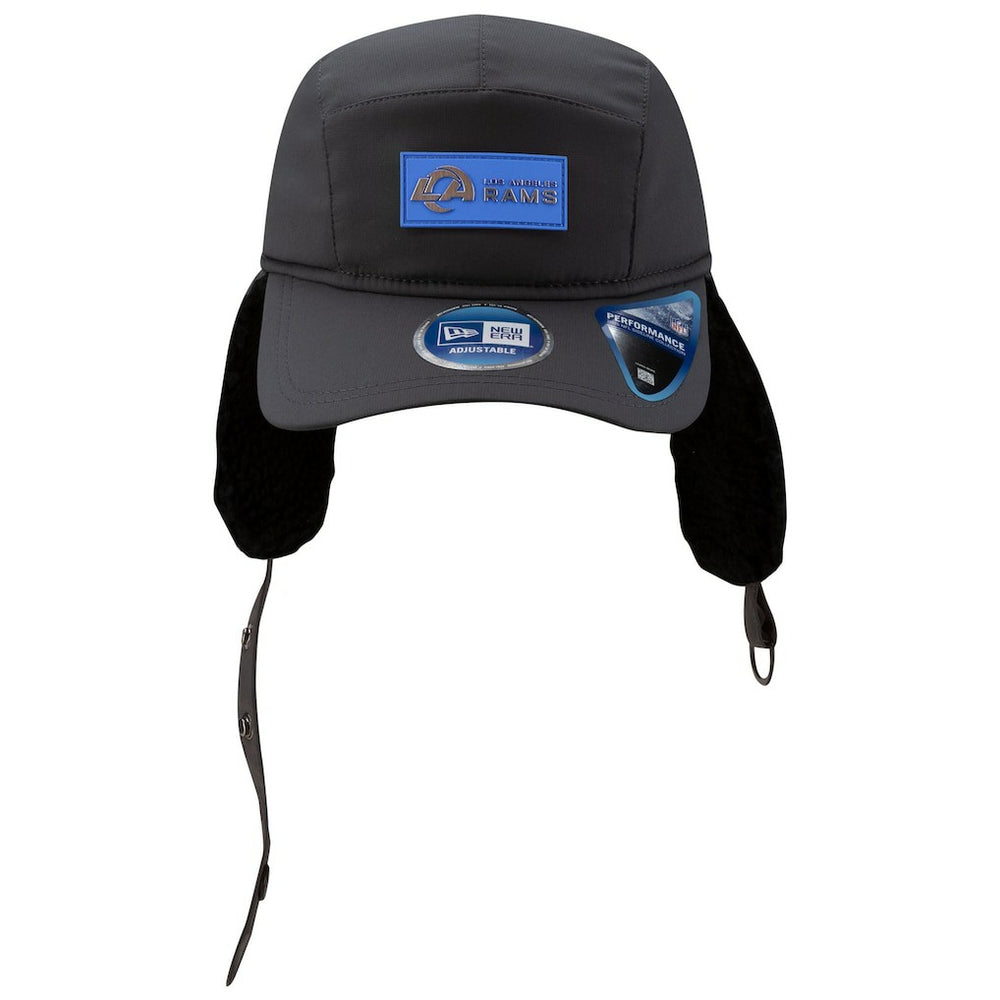 Los Angeles Rams New Era 2025 Sideline Cold Weather Runner Dog Ear Adjustable Hat - Charcoal outlet