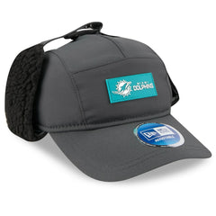 Miami Dolphins New Era 2025 Sideline Cold Weather Runner Dog Ear Adjustable Hat - Charcoal on sale