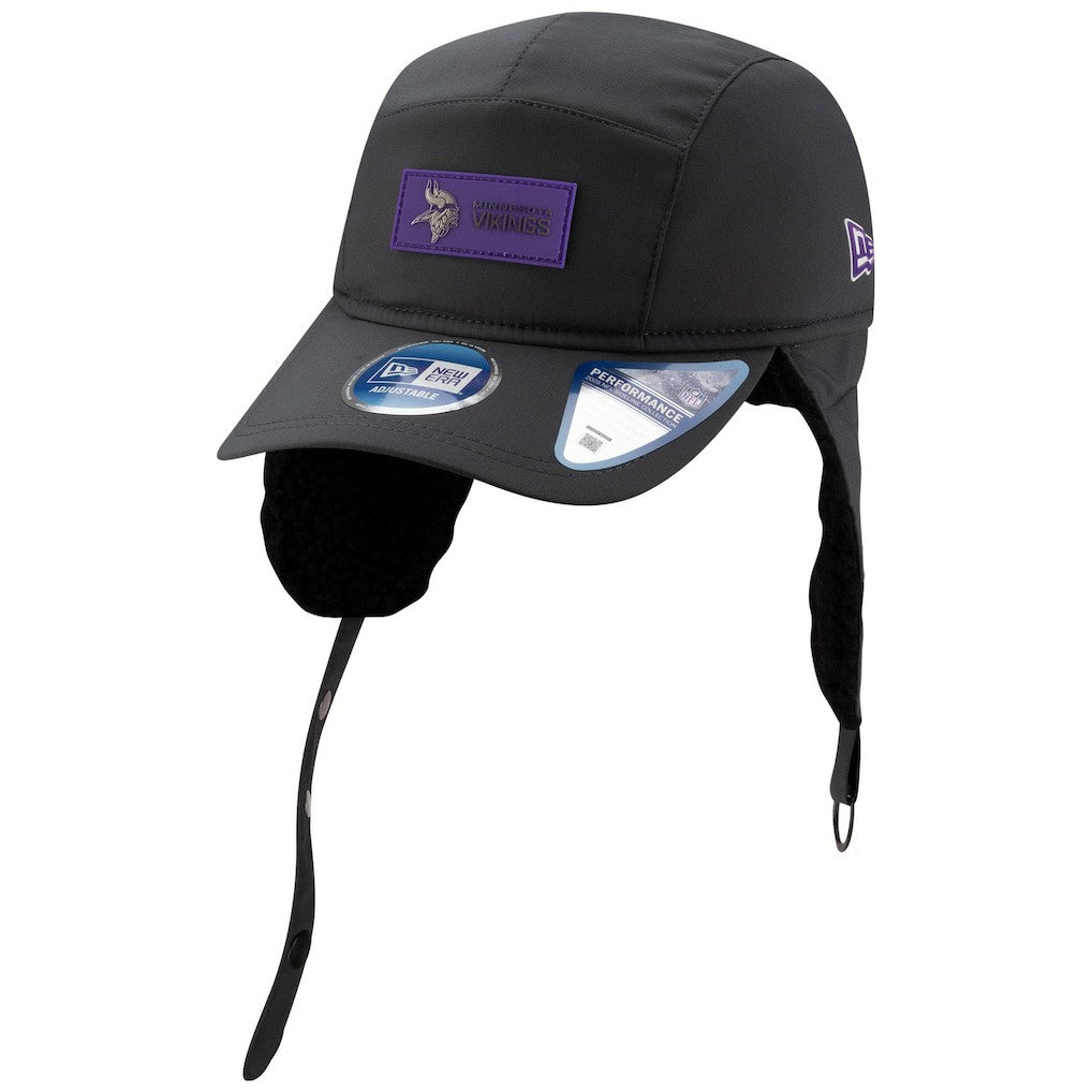 Minnesota Vikings New Era 2025 Sideline Cold Weather Runner Dog Ear Adjustable Hat - Charcoal online