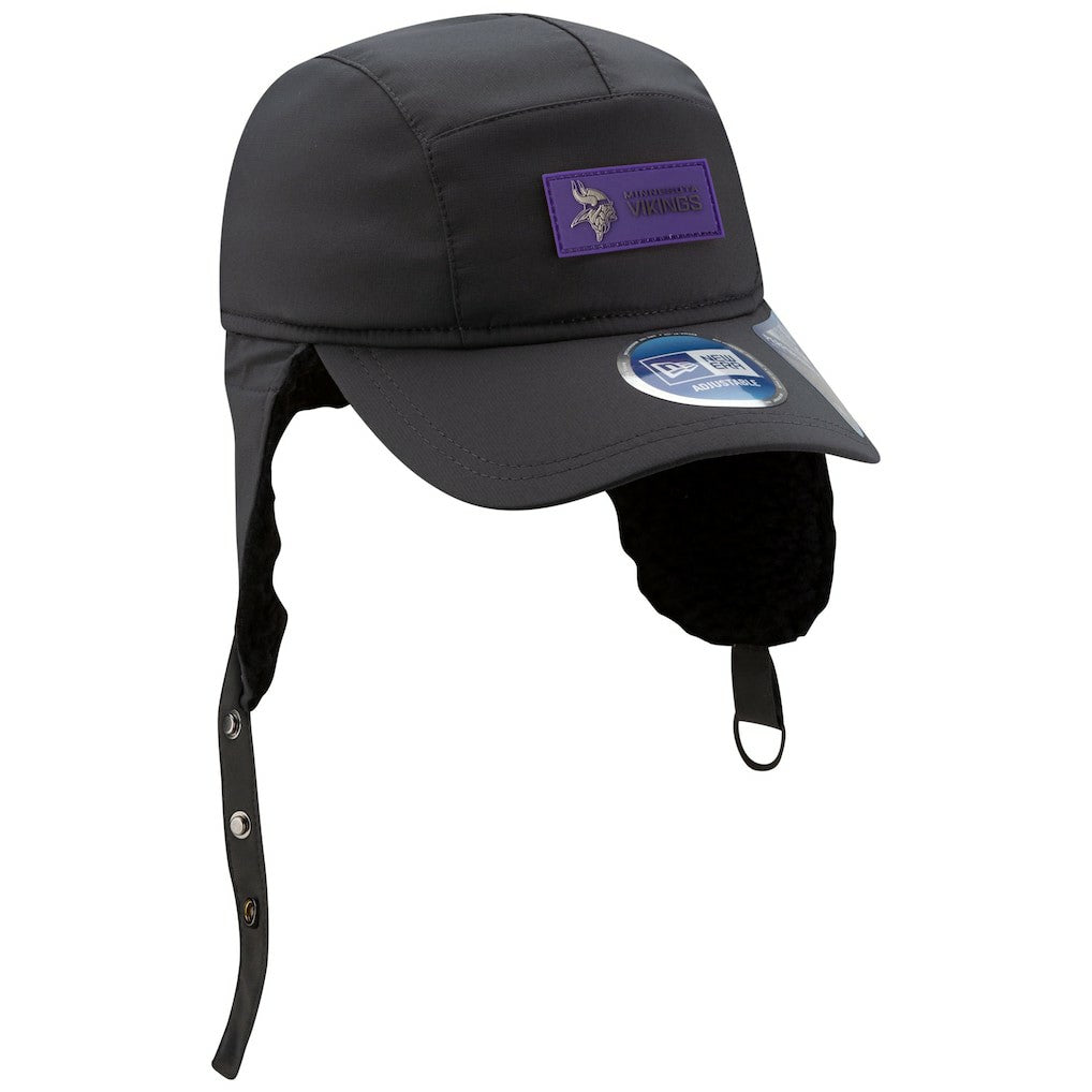 Minnesota Vikings New Era 2025 Sideline Cold Weather Runner Dog Ear Adjustable Hat - Charcoal online