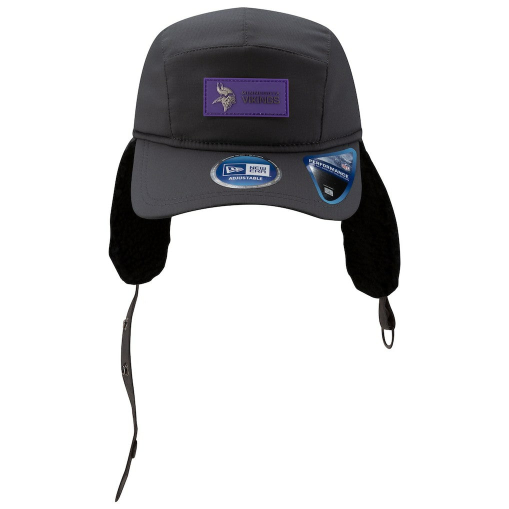 Minnesota Vikings New Era 2025 Sideline Cold Weather Runner Dog Ear Adjustable Hat - Charcoal online